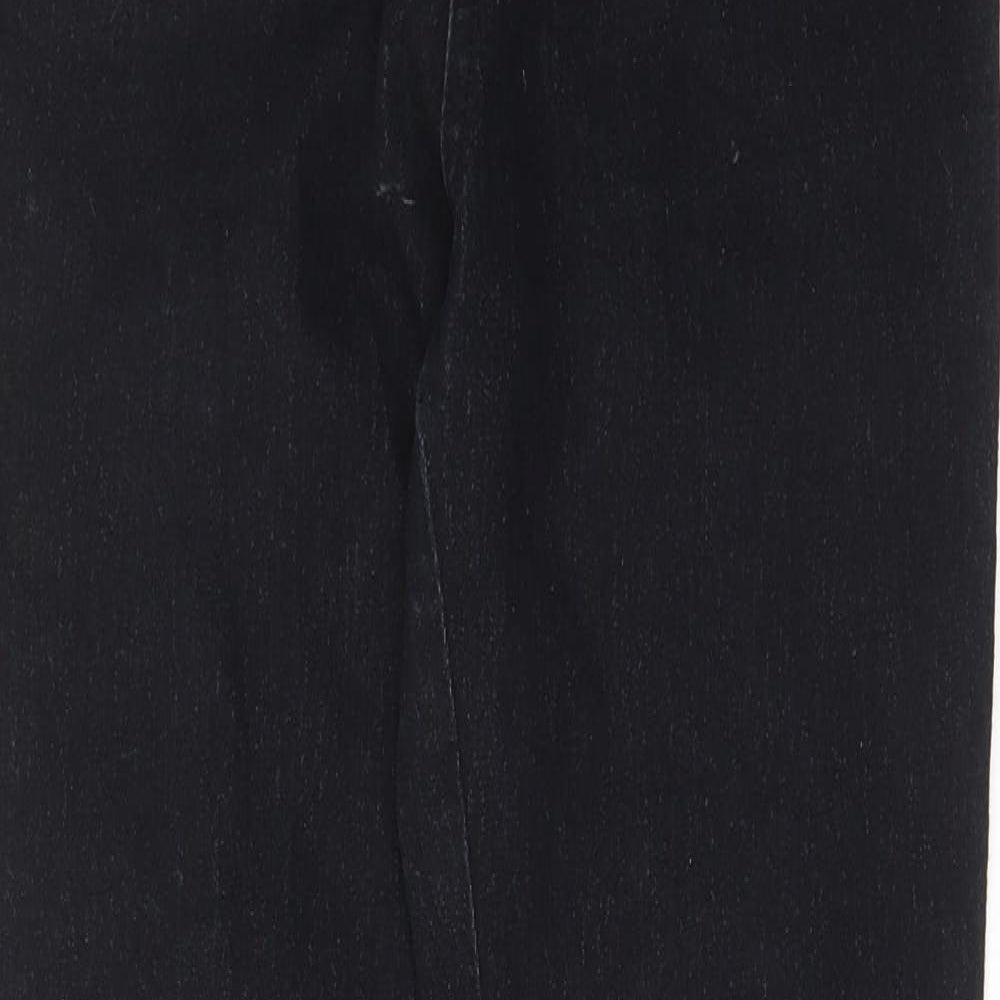 The Rockin Rev Womens Black Cotton Skinny Jeans Size 14 L29 in Regular Zip
