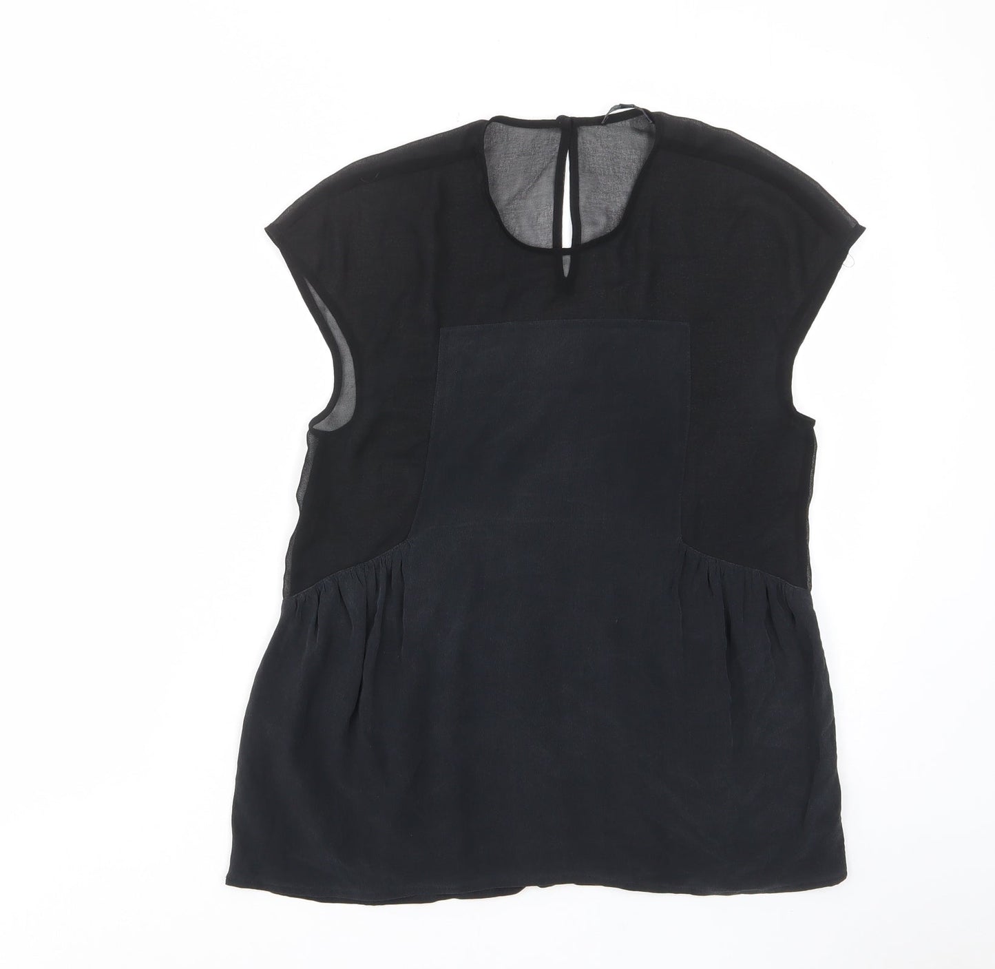 Madewell Womens Black Polyester Basic T-Shirt Size XS Crew Neck