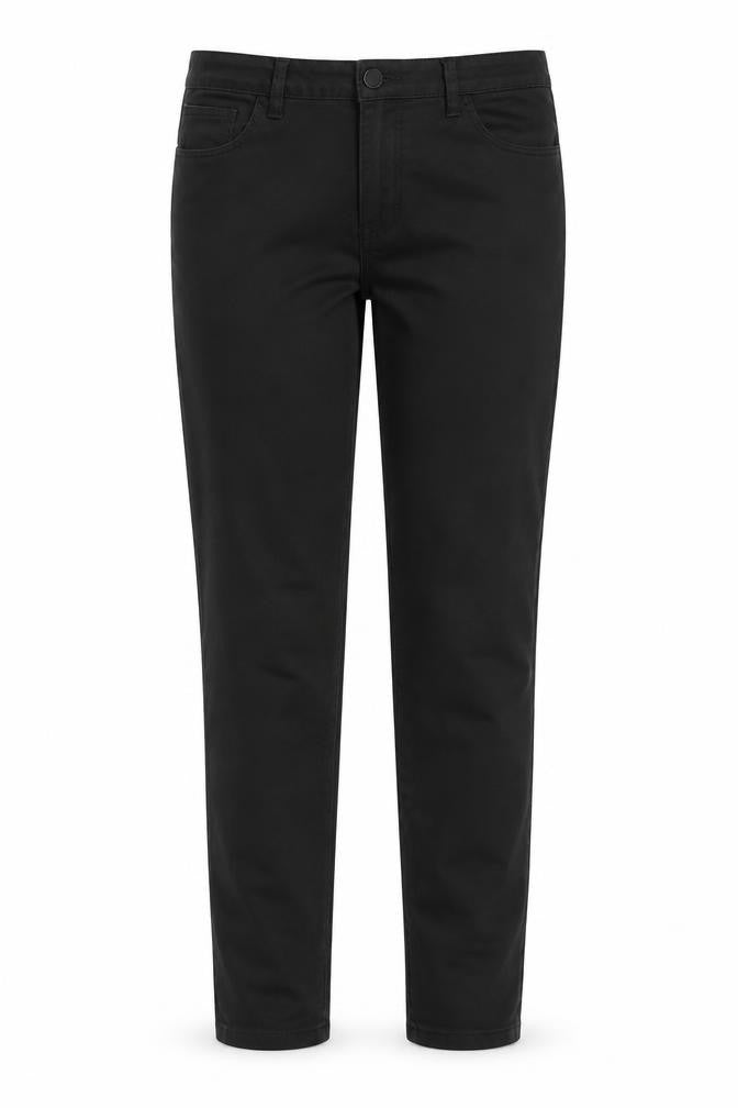 Marks and Spencer Womens Black Cotton Bootcut Jeans Size 30 in L31 in Slim Zip - Pockets, Belt Loops
