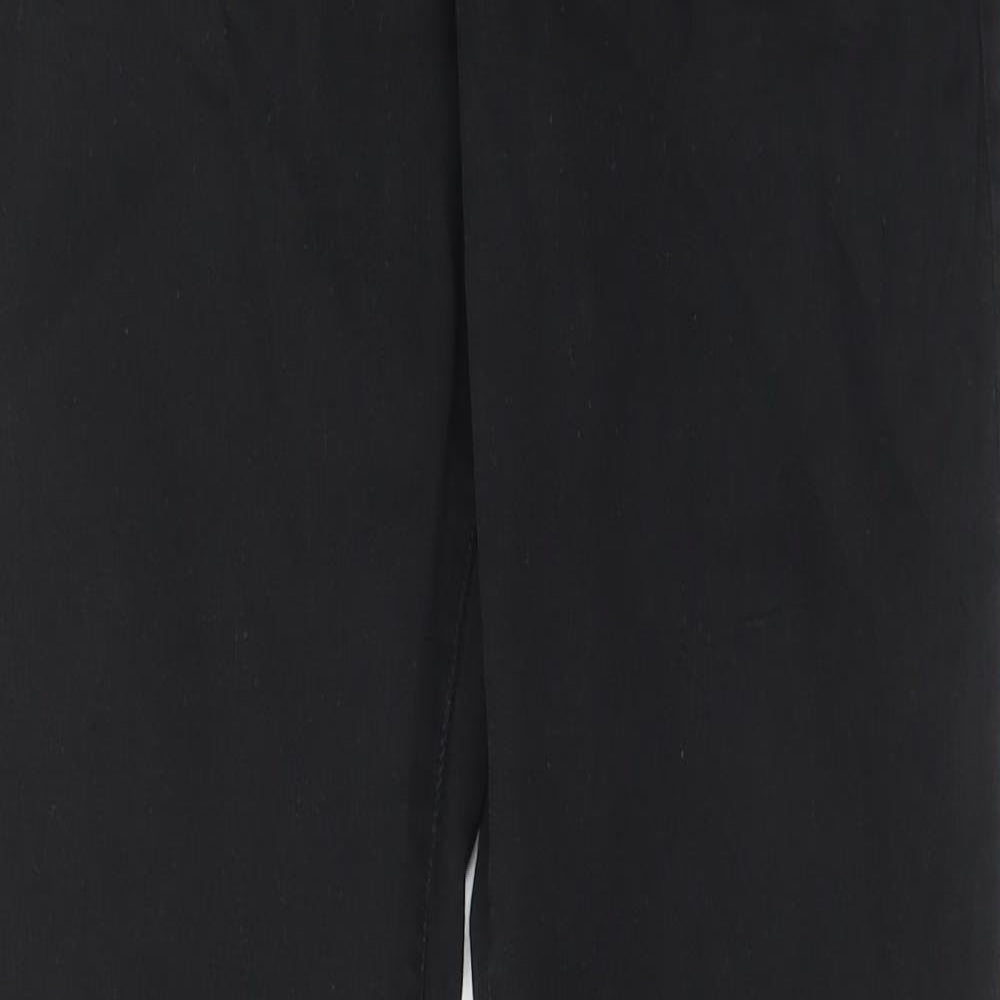 Marks and Spencer Womens Black Cotton Bootcut Jeans Size 30 in L31 in Slim Zip - Pockets, Belt Loops