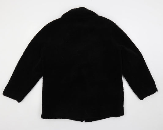 ba&sh Womens Black Overcoat Coat Size S Button