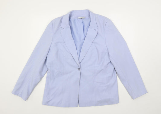 Sara Woman Womens Blue Jacket Blazer Size 20 Button