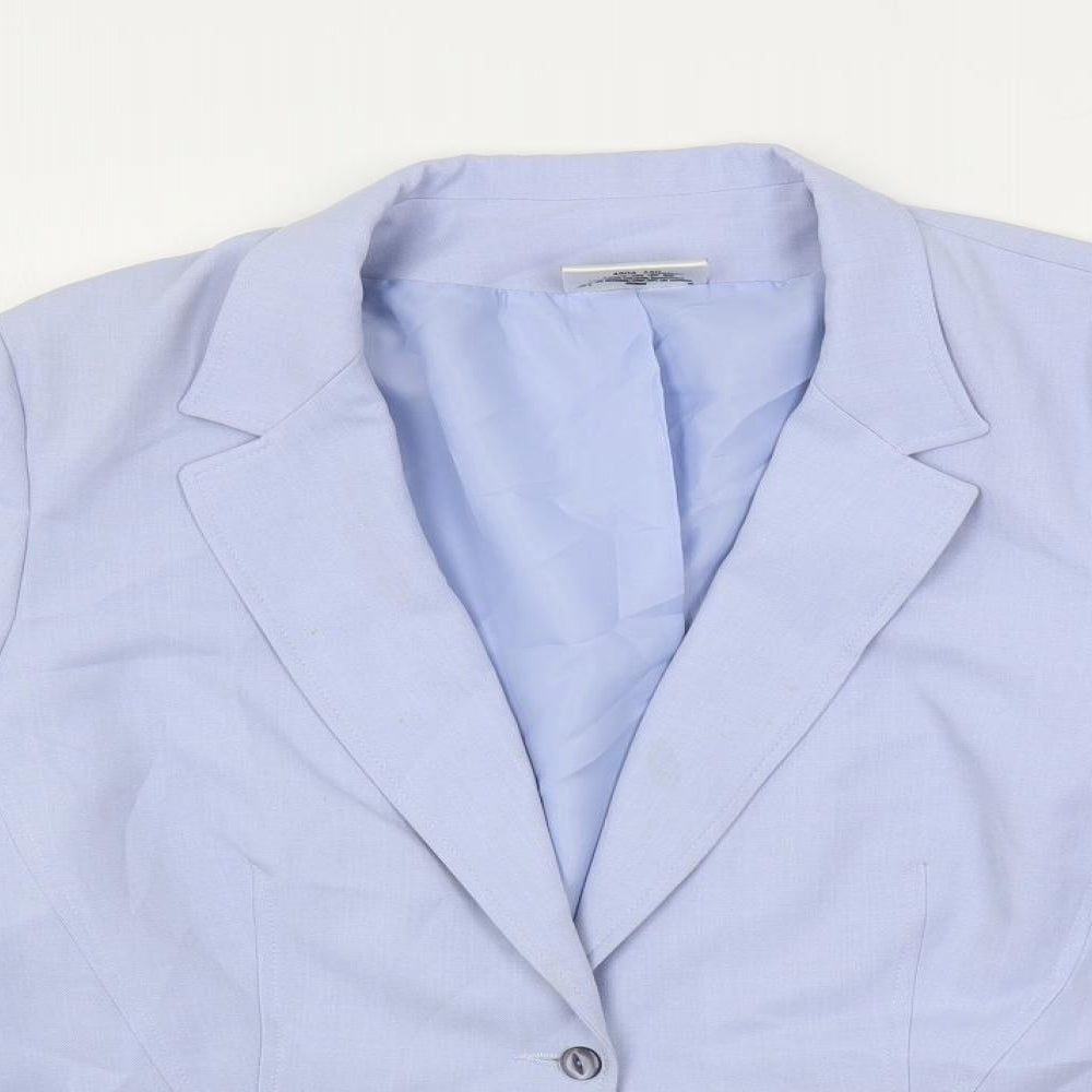 Sara Woman Womens Blue Jacket Blazer Size 20 Button