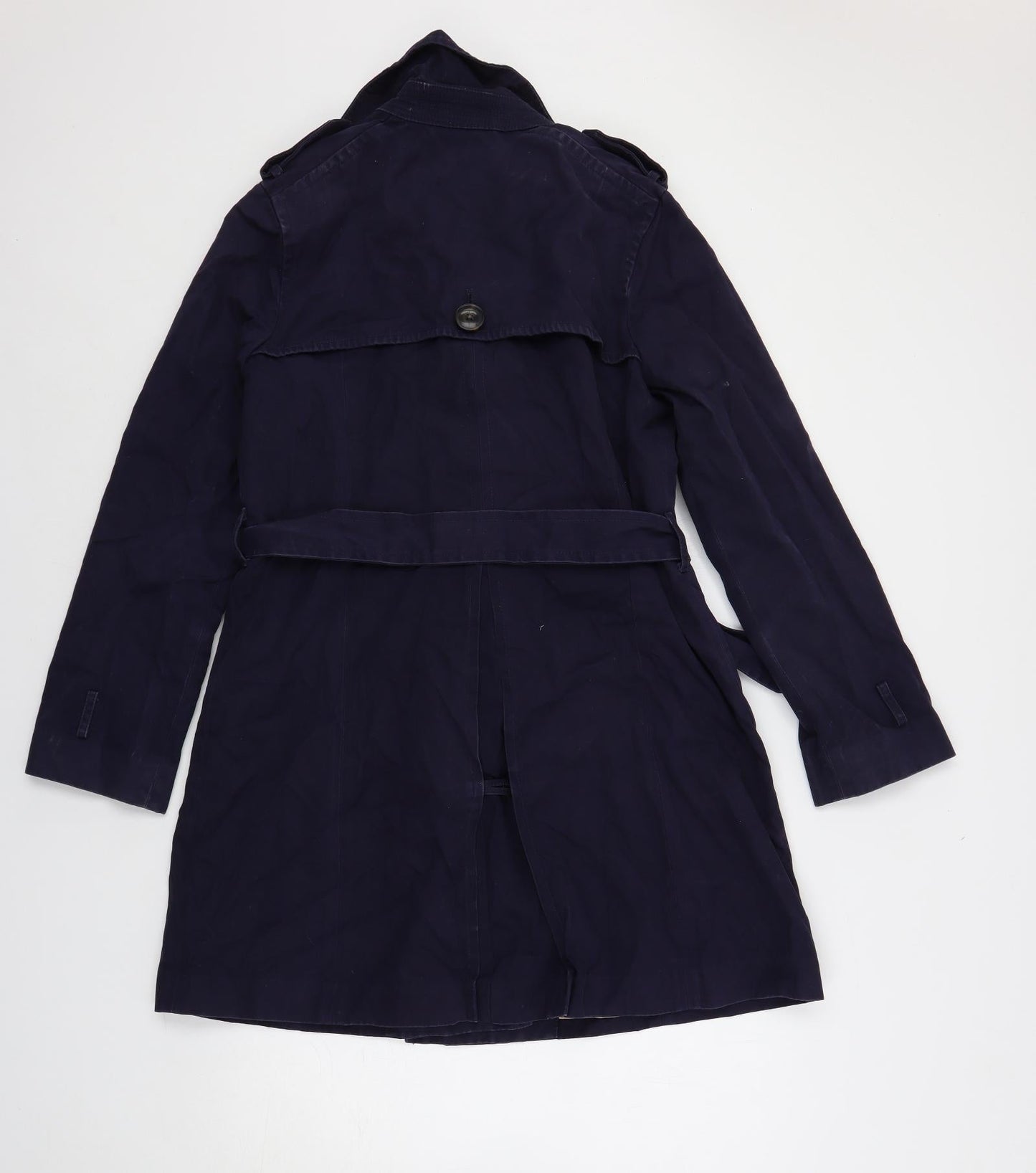 Gap Womens Blue Trench Coat Coat Size M Button