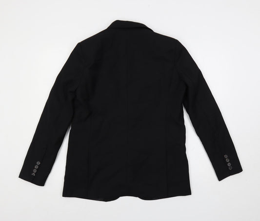 Pimkie Womens Black Jacket Blazer Size 10 Button