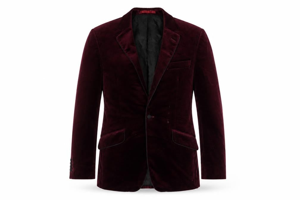 Brook Taverner Mens Red Polyester Jacket Blazer Size 38 Regular