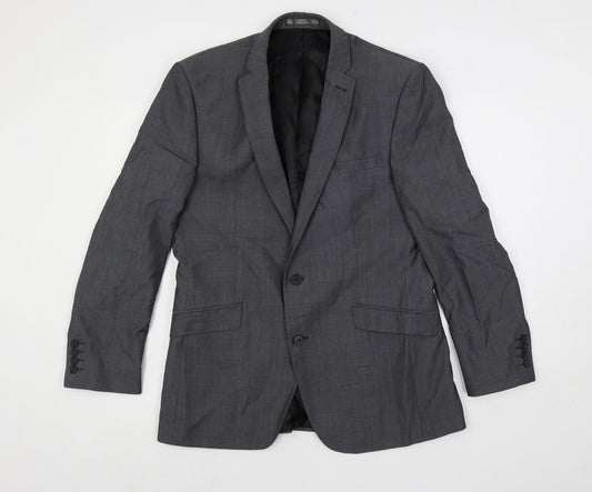 Racing Green Mens Grey Polyester Jacket Suit Jacket Size 40 Regular