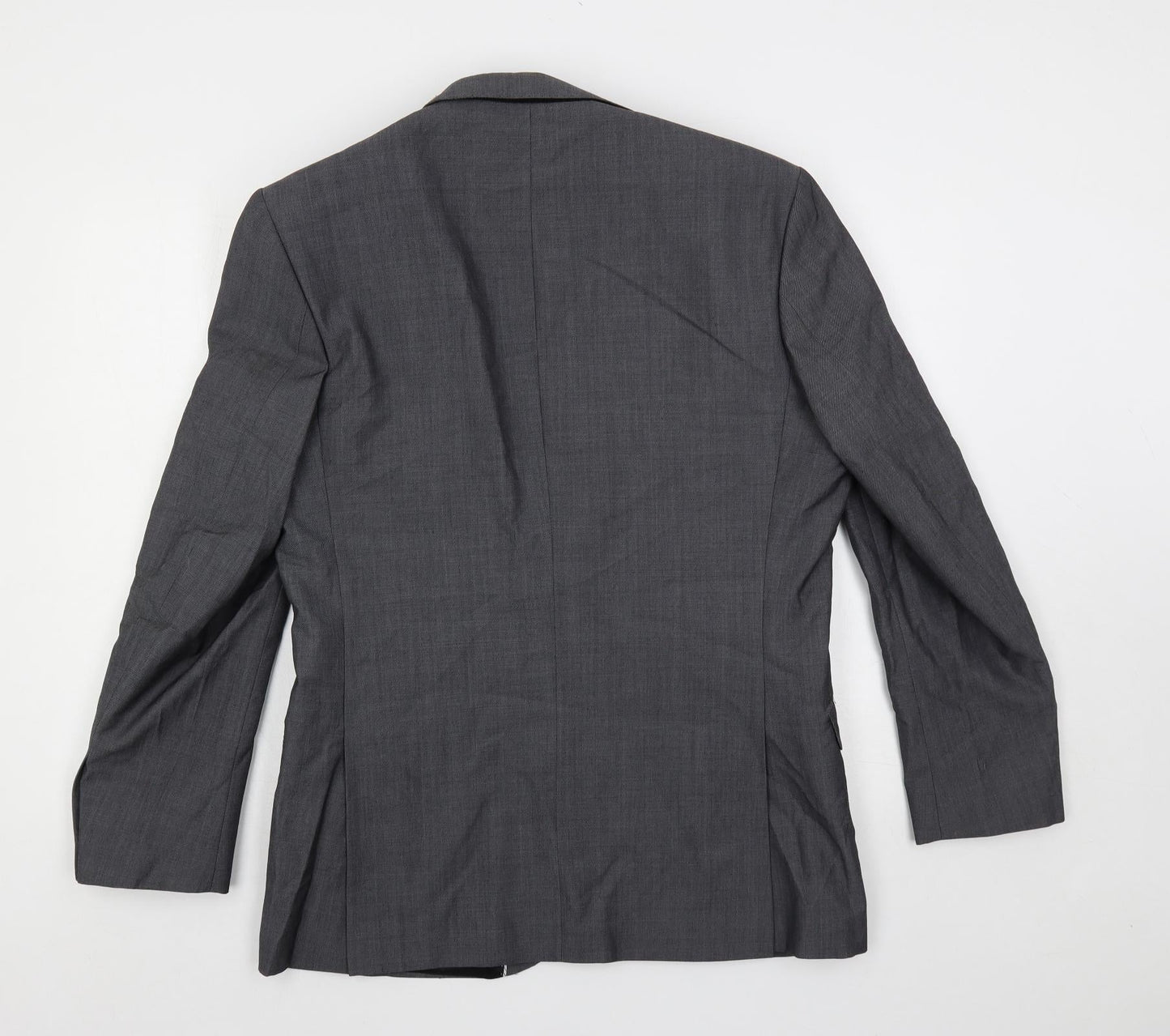 Racing Green Mens Grey Polyester Jacket Suit Jacket Size 40 Regular