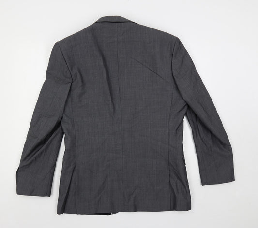 Racing Green Mens Grey Polyester Jacket Suit Jacket Size 40 Regular