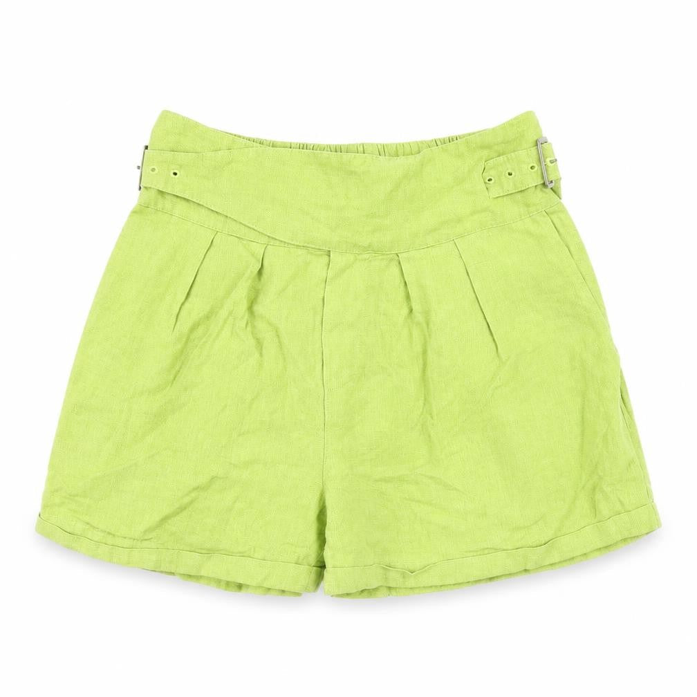 Urban Outfitters Womens Green Polyester Basic Shorts Size S L3 in Regular Buckle