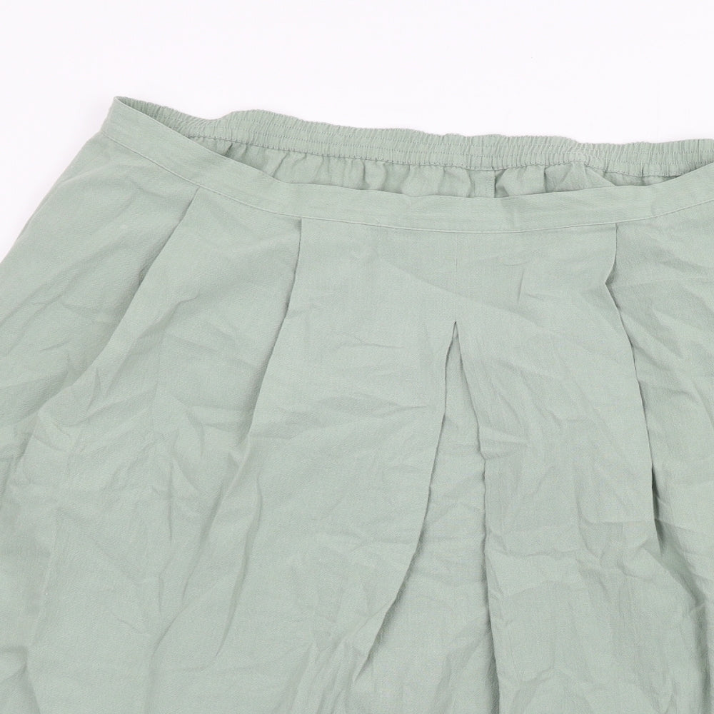 EWM Womens Green Polyester A-Line Skirt Size 22