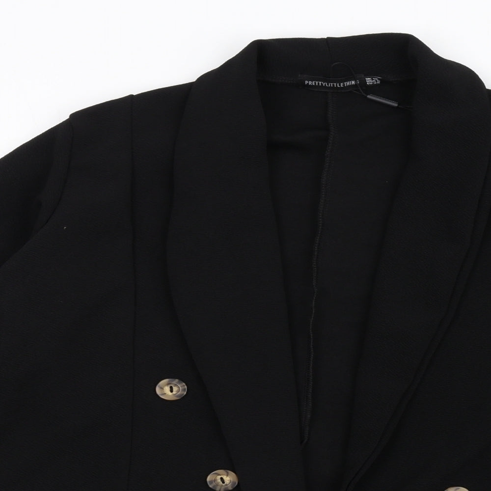 PRETTYLITTLETHING Womens Black Jacket Size 10