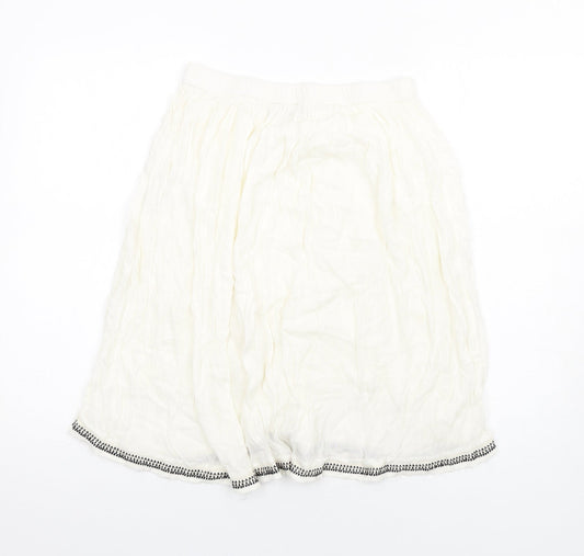 VERO MODA Womens Ivory Viscose A-Line Skirt Size S