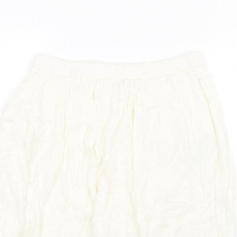 VERO MODA Womens Ivory Viscose A-Line Skirt Size S