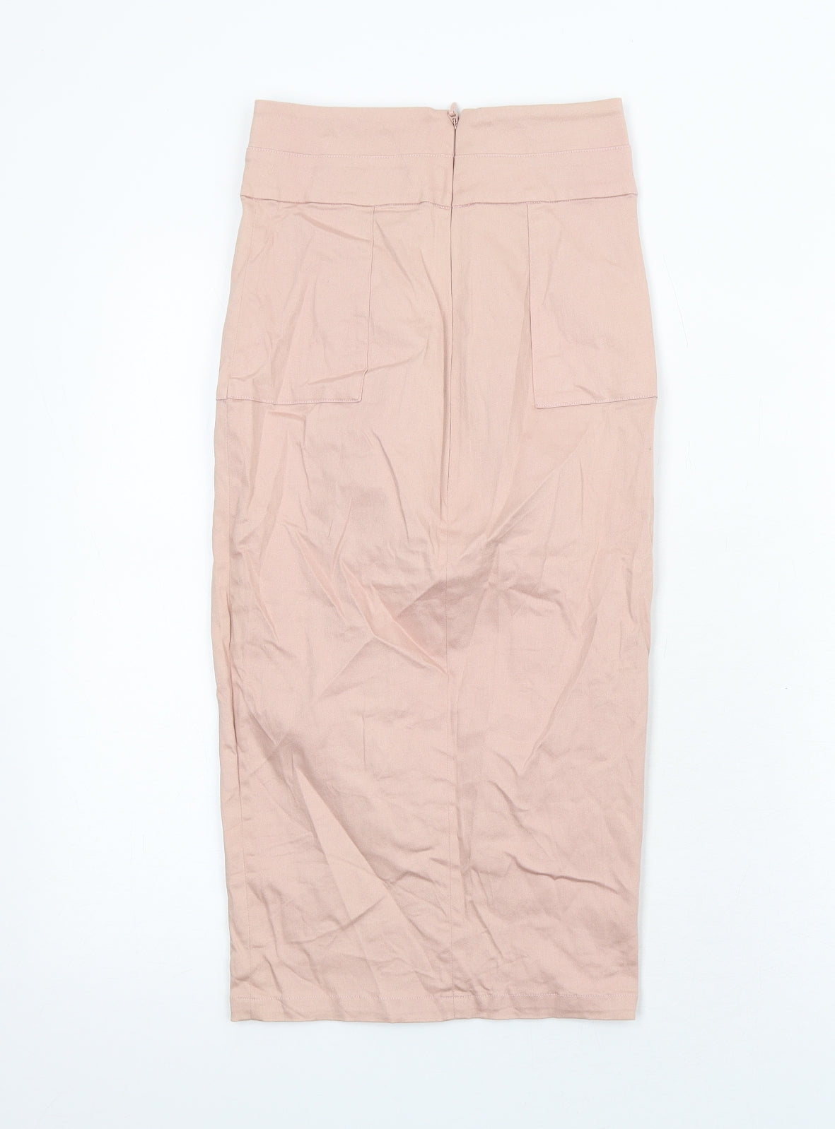 Mistress Rocks Womens Pink Cotton Straight & Pencil Skirt Size S