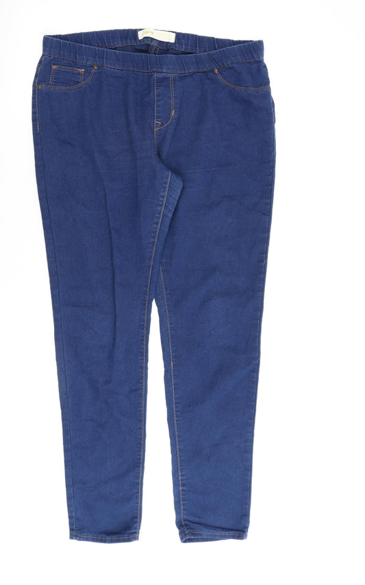 Denim & Co. Womens Blue Cotton Jegging Jeans Size 10 L30 in Regular