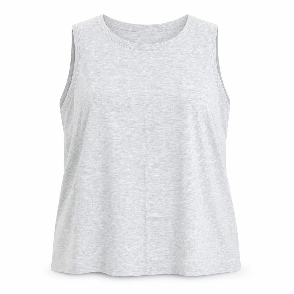 Marks and Spencer Womens Grey Polyester Basic Tank Size 18 Round Neck