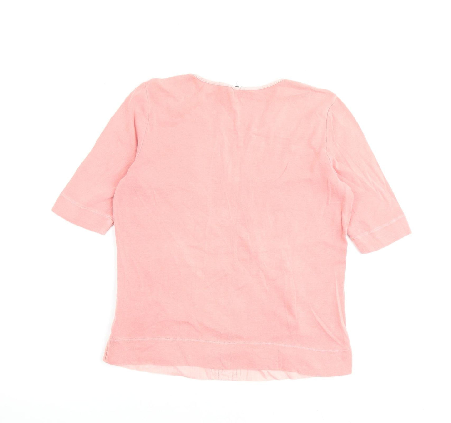 Sandwich Womens Pink 100% Cotton Basic Blouse Size 6 V-Neck
