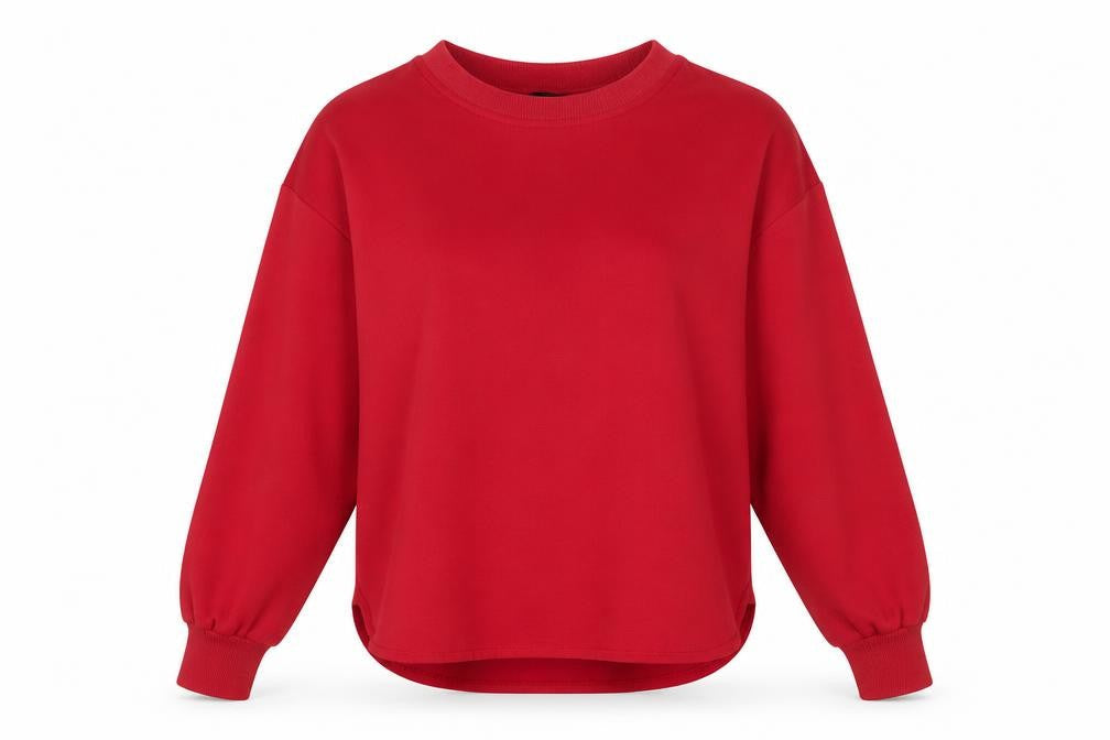 La Redoute Womens Red Polyester Basic Blouse Size 6 Crew Neck