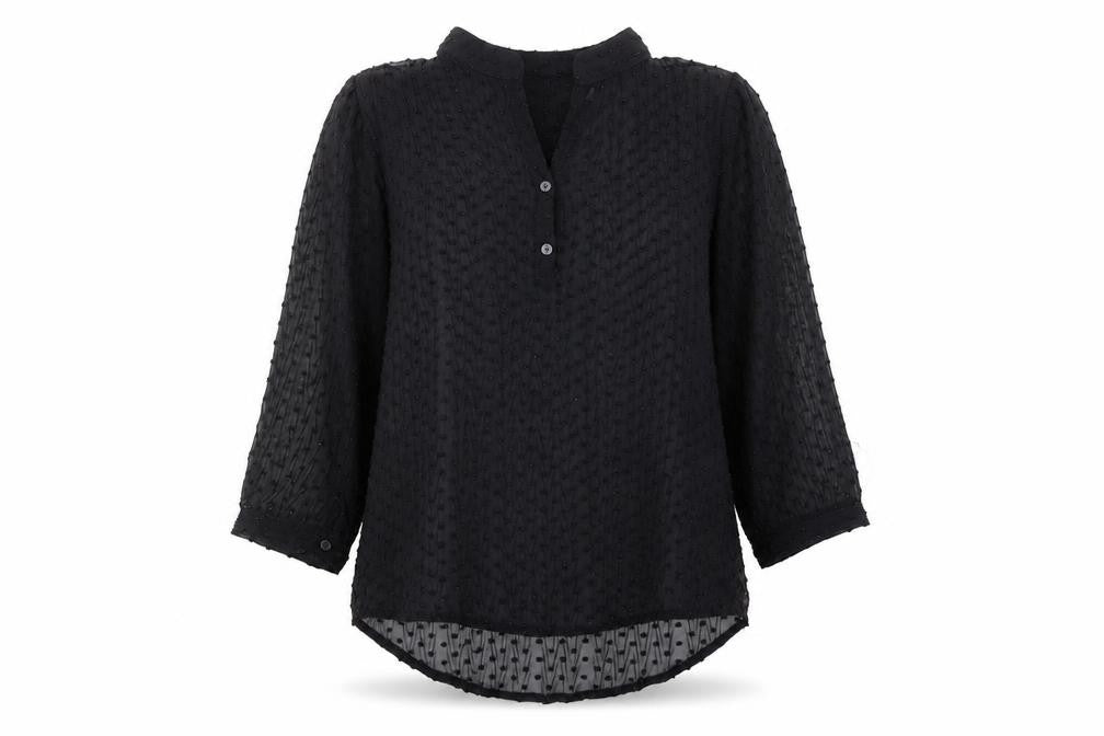 Womens UK Size M Laura Bianchi Black Polyester Blouse