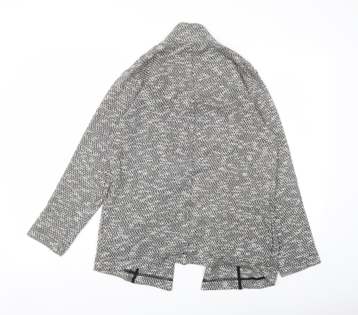 Miss Selfridge Womens Grey Geometric Jacket Blazer Size 8