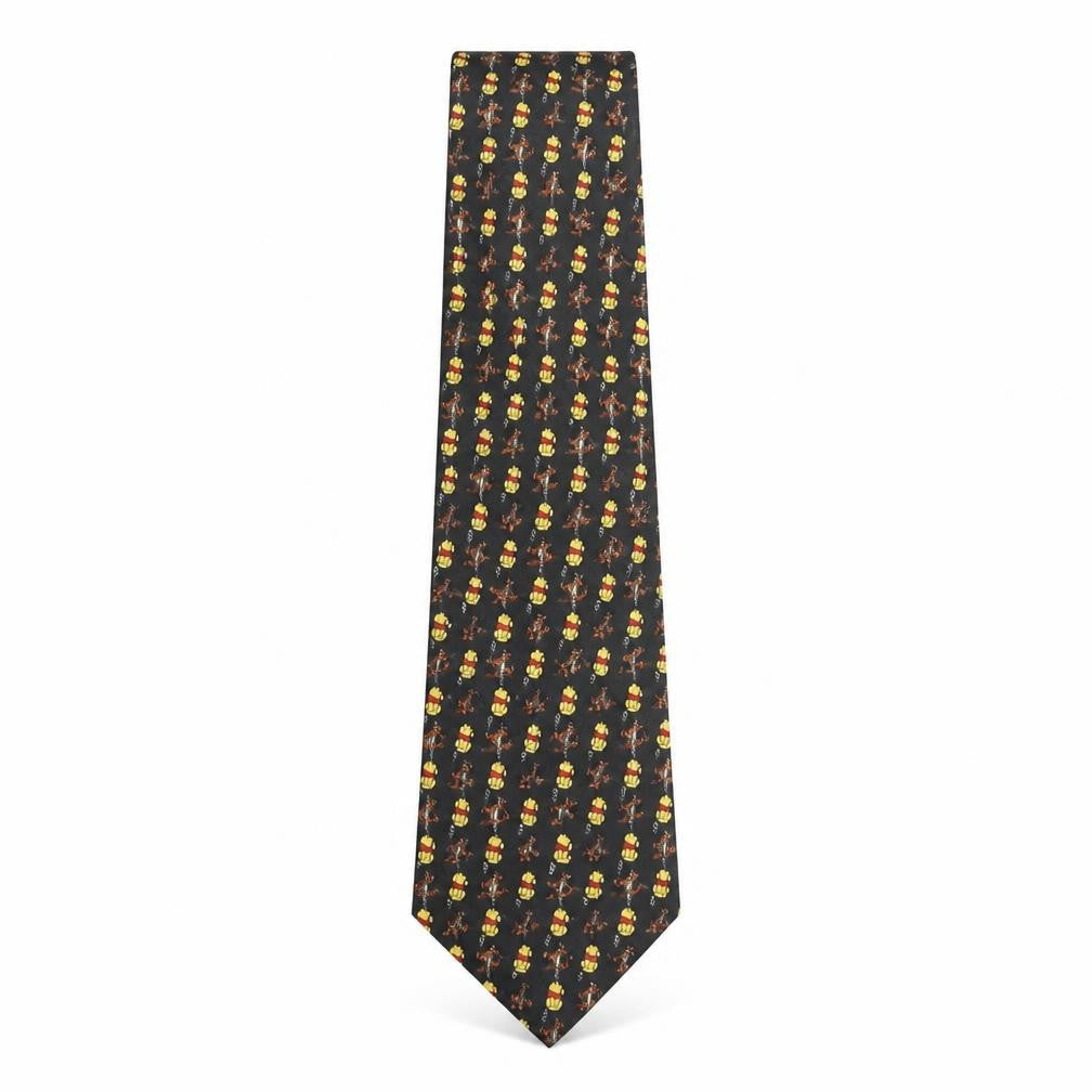 BRICE Mens Multicoloured Geometric Polyester Pointed Tie One Size - Winnie the Pooh & Tigger Print