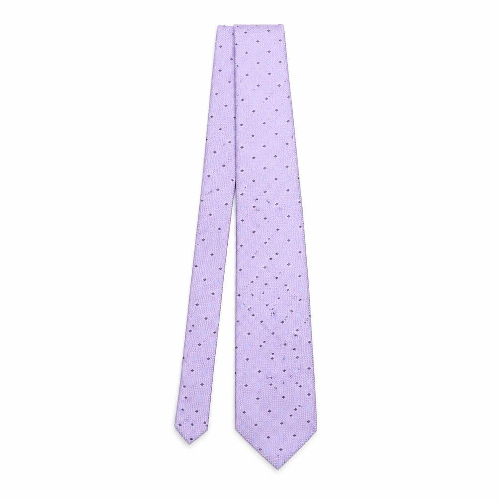 Greenwoods Mens Purple Geometric Polyester Pointed Tie One Size - Diamond Pattern