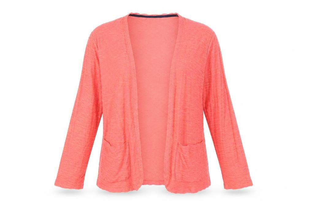 Lily & Me Womens Pink Jacket Blazer Size 12 - Ribbed