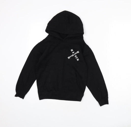 Mayhem Boys Black Cotton Pullover Hoodie Size 7-8 Years Pullover
