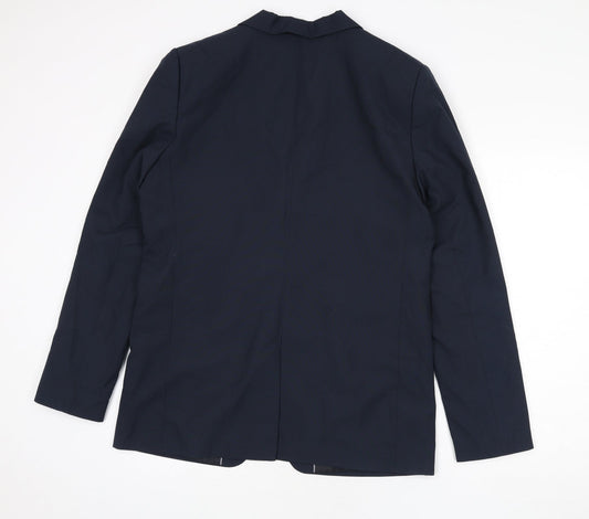 Marks and Spencer Mens Blue Polyester Jacket Blazer Size 41 Regular - 41 Inch Chest