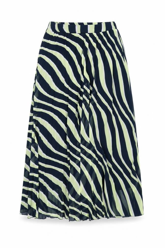 Marks and Spencer Womens Multicoloured Geometric Polyester Pleated Skirt Size 6