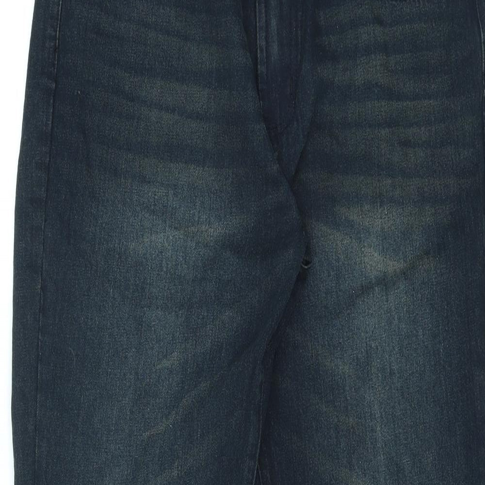 Edge Womens Blue Cotton Straight Jeans Size 36 in L32 in Regular Zip