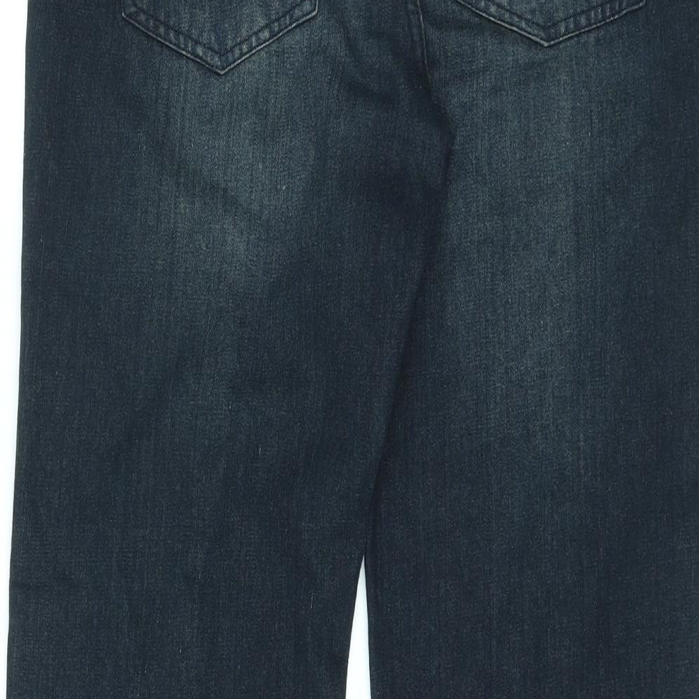 Edge Womens Blue Cotton Straight Jeans Size 36 in L32 in Regular Zip