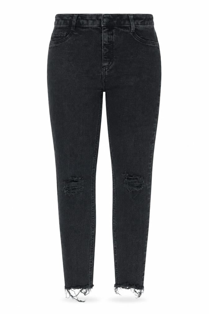 New Look Womens Black Cotton Skinny Jeans Size 12 L26 in Regular Zip