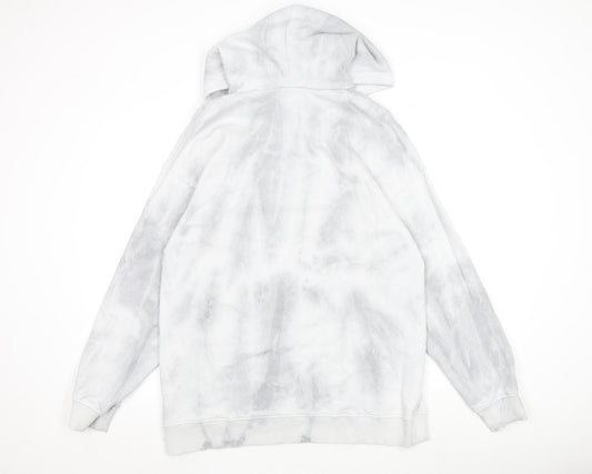 Zara Womens Grey Cotton Pullover Hoodie Size M Pullover