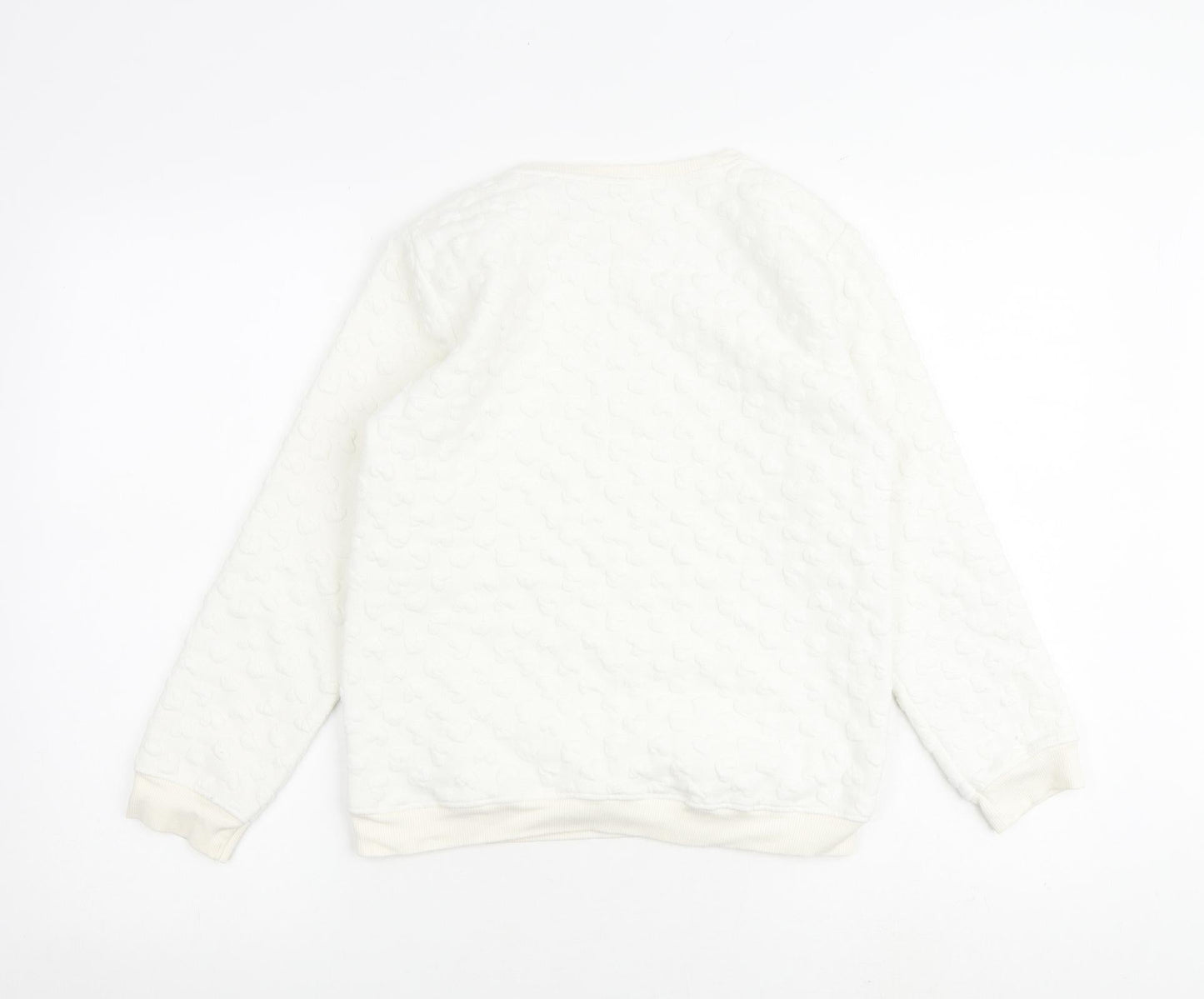Zara Girls Ivory Polyester Pullover Sweatshirt Size 11-12 Years Pullover