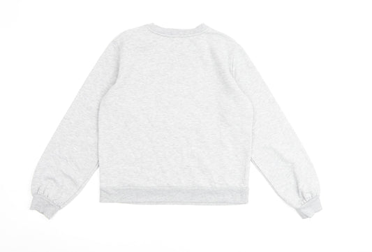 Warehouse Womens Grey Cotton Pullover Sweatshirt Size M Pullover