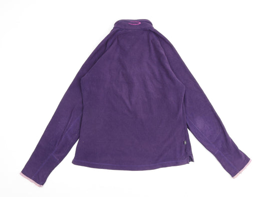 Mountain Life Womens Purple Houndstooth Polyester Pullover Sweatshirt Size S Zip