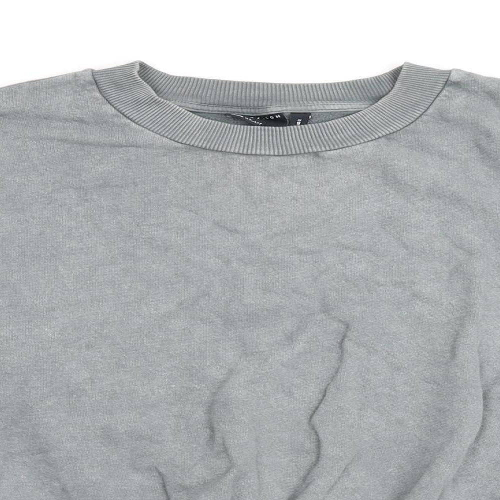 ASOS Womens Grey Cotton Pullover Sweatshirt Size 6 Pullover