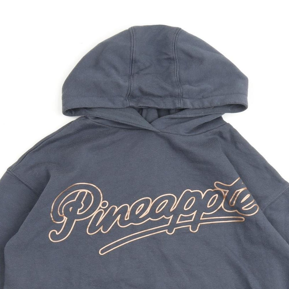 Pineapple Girls Blue Polyester Pullover Hoodie Size 13-14 Years Magnetic
