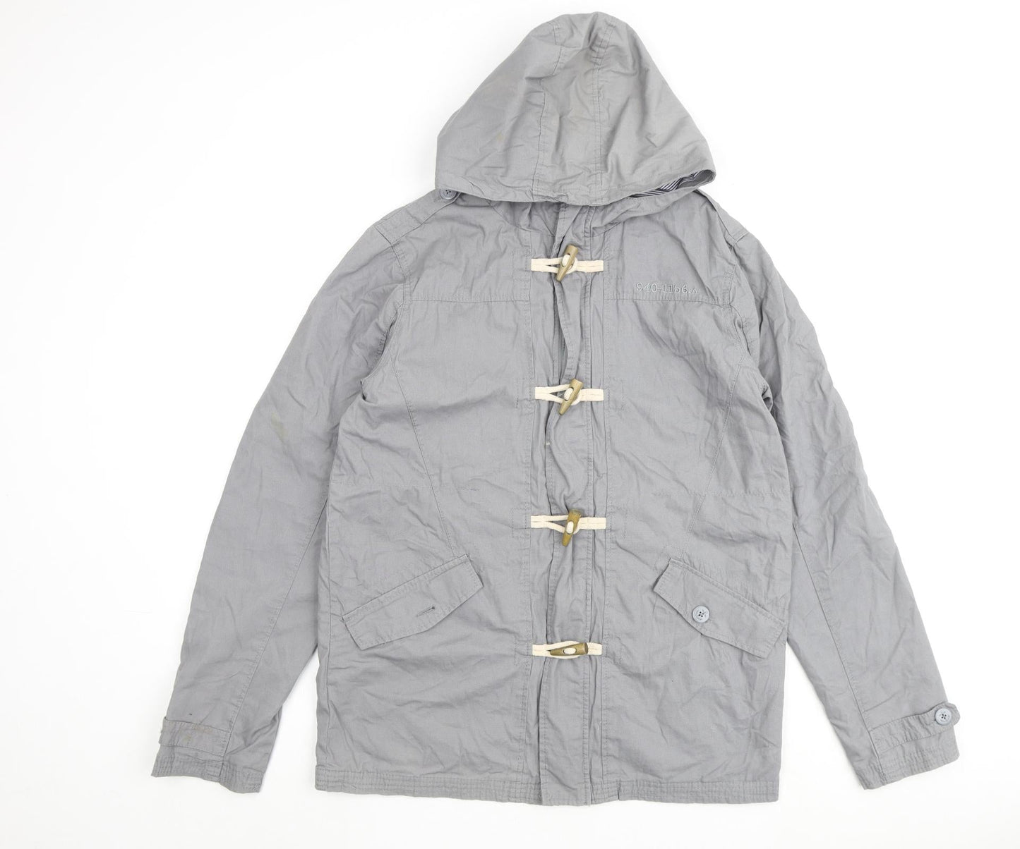 NEXT Boys Grey Basic Coat Coat Size 16 Years Hook & Loop