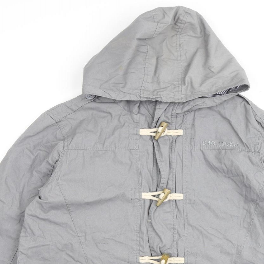 NEXT Boys Grey Basic Coat Coat Size 16 Years Hook & Loop