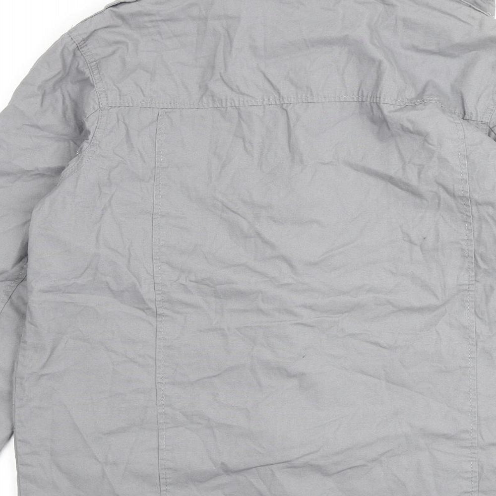 NEXT Boys Grey Basic Coat Coat Size 16 Years Hook & Loop