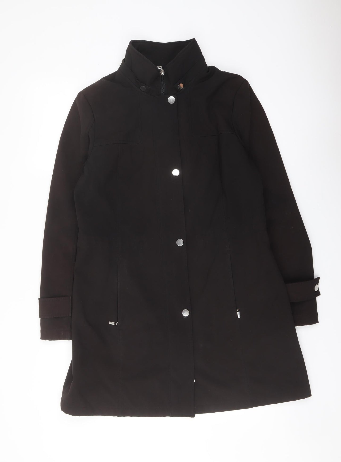 AJG Womens Black Jacket Coat Size M Zip
