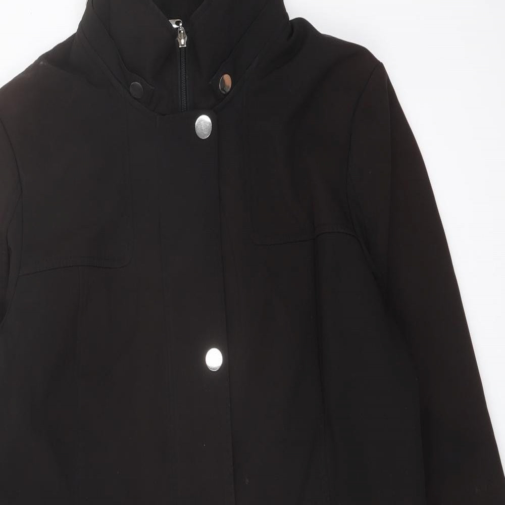 AJG Womens Black Jacket Coat Size M Zip