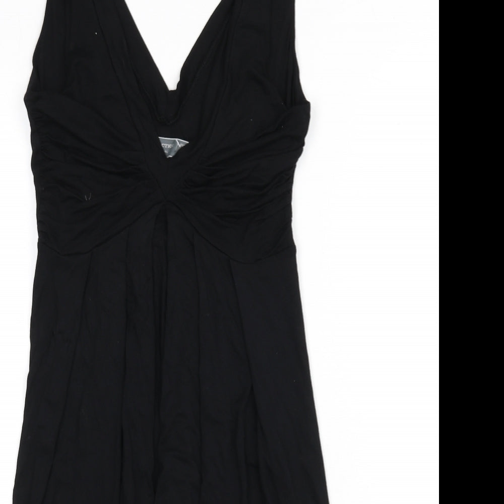 Zara Womens Black Viscose A-Line Size M V-Neck Pullover