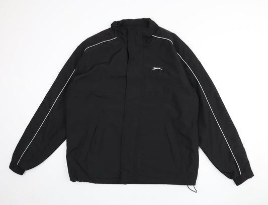 Slazenger Mens Black Windbreaker Jacket Size M Zip