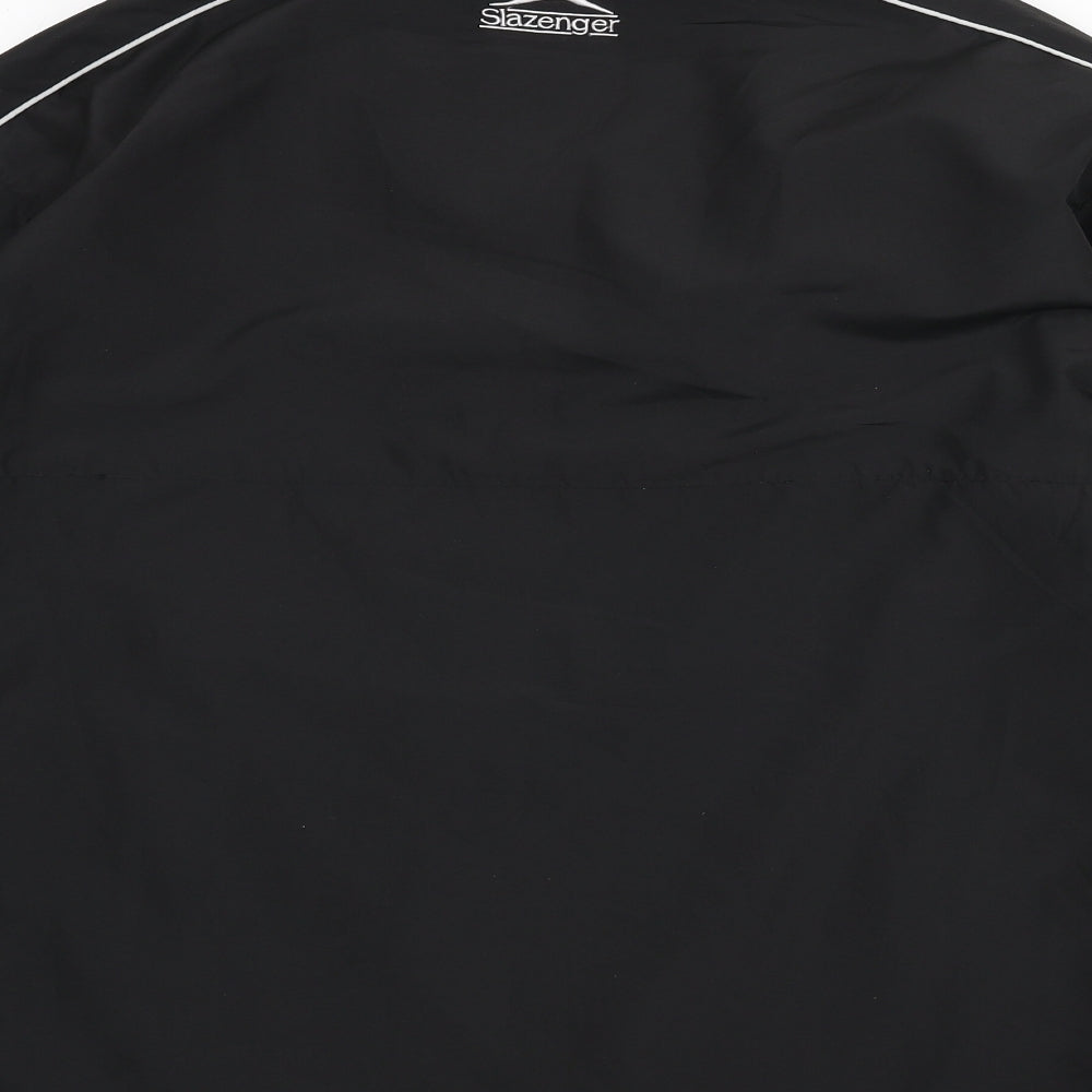 Slazenger Mens Black Windbreaker Jacket Size M Zip