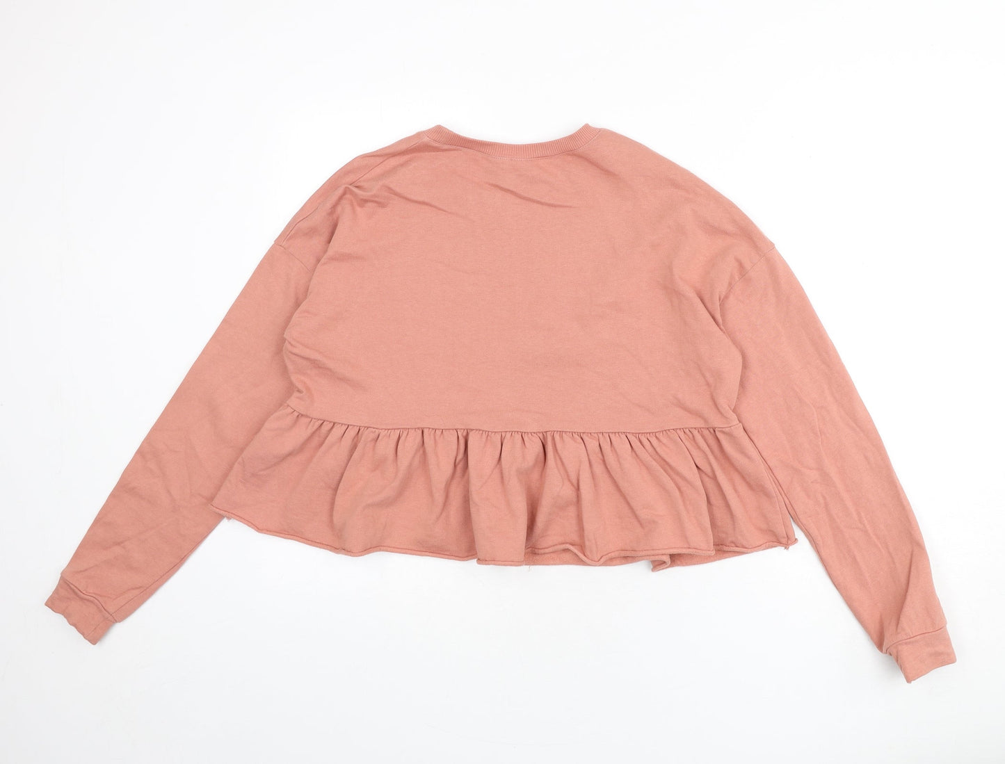 Divided by H&M Womens Pink Cotton Pullover Sweatshirt Size XS Pullover - Flare Bottom