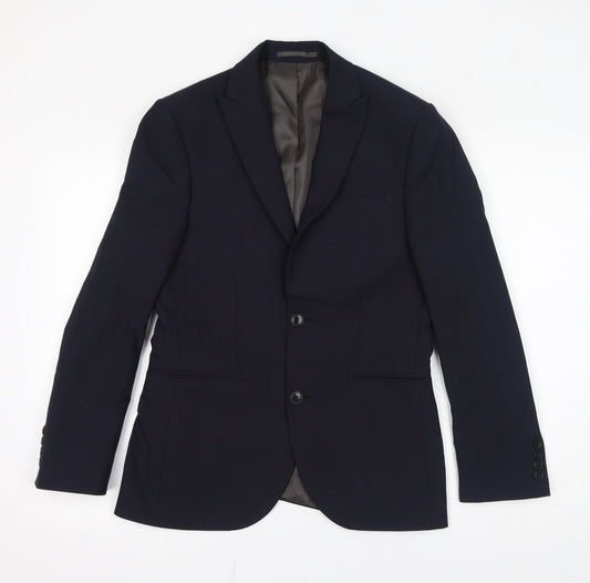 NEXT Mens Blue Polyacrylate Fibre Jacket Blazer Size 36 Regular